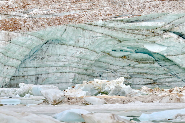エディス・キャベル山の氷河と池,ジャスパー国立公園,カナダ - 写真・画像
