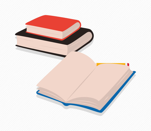 design de livros acadêmicos, estilo plano - Vetor, Imagem