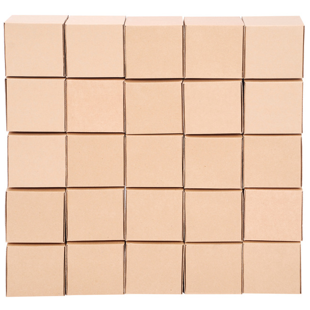 kartonnen dozen. Piramide van dozen - Foto, afbeelding