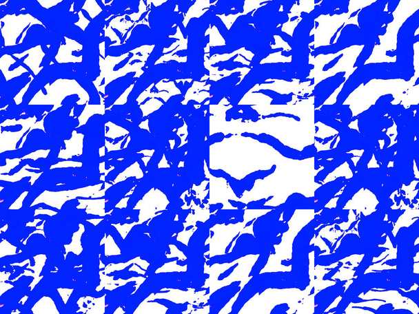 Aquarel camouflage ontwerp. Abstracte Safari tegel. Afrikaans patroon. Stripes Naadloos Patroon. Klassiek blauw en indigogeometrische dierlijke textuur. Zebra Skin Print. Achtergrond van camouflage bij dieren. - Foto, afbeelding