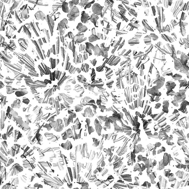 Leopard αδιάλειπτη υδατογραφία μοτίβο. Μαύρο λευκό εξωτικό μοτίβο χωρίς ραφή. Φυλετικό επαναλαμβανόμενο αποτύπωμα γάτας. Ελάχιστο χέρι που το καλοκαίρι φόντο τσίτα. Ζωικό δέρμα τροπική μελάνη. - Φωτογραφία, εικόνα