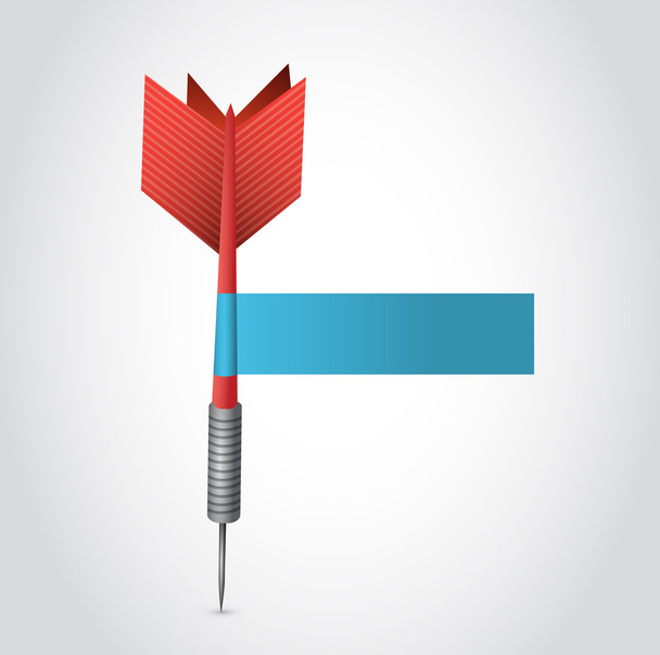 red dart and paper sign illustration design - Foto, imagen