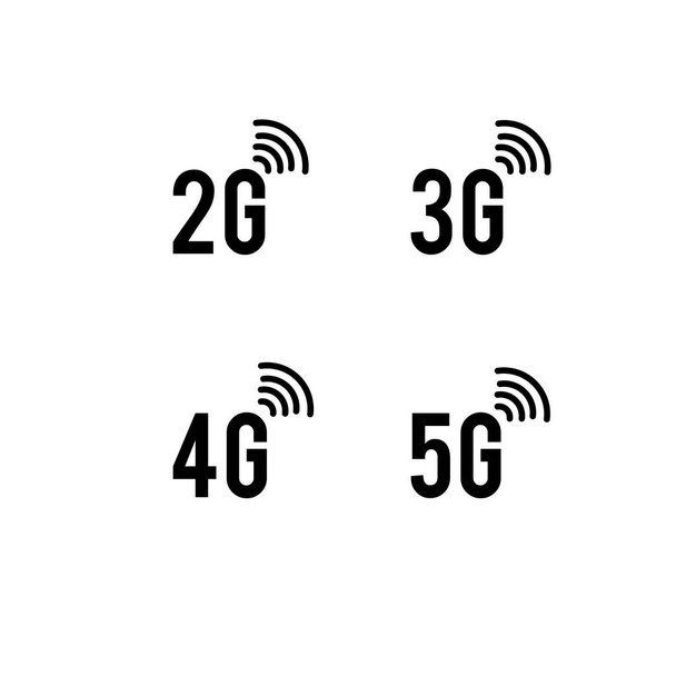 5g, 4g, 3g, symbole 2g, sieć ikon - Zdjęcie, obraz