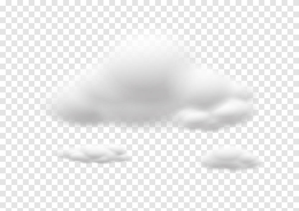 vetores de nuvens realistas isolados em fundo de transparência ep132 - Vetor, Imagem