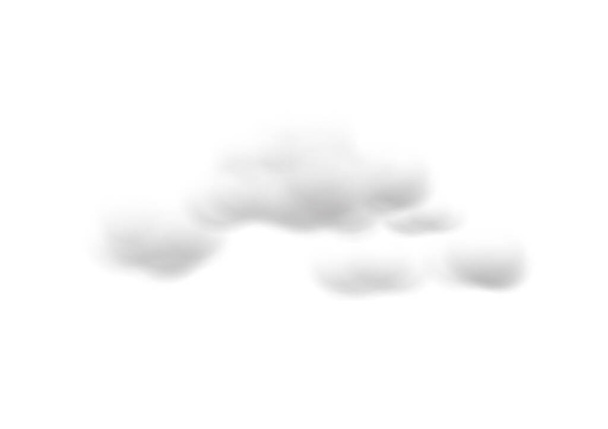 vetores de nuvens realistas isolados no fundo branco ep108 - Vetor, Imagem