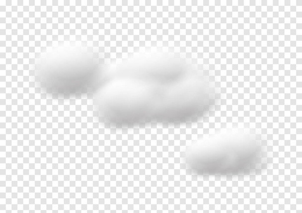 vetores de nuvens realistas isolados em fundo de transparência ep150 - Vetor, Imagem