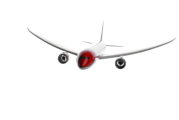 Commercieel vliegtuig op geïsoleerde witte achtergrond - Foto, afbeelding
