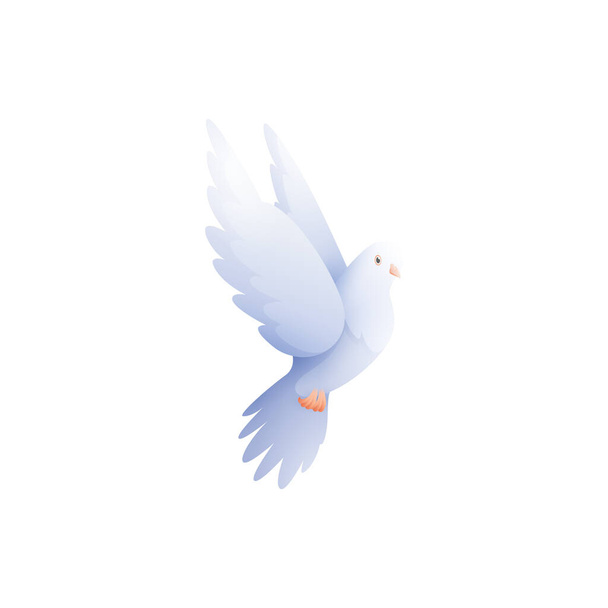 Flat Peace Pigeon Composition - Vector, Image