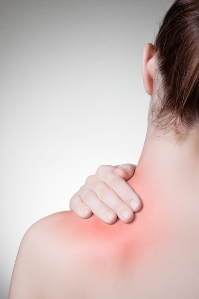 Frau mit Rückenschmerzen - Foto, Bild