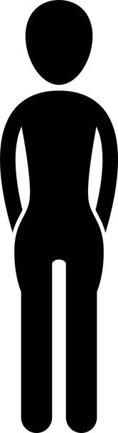 Corpo da mulher Figura Tamanho Ícone Símbolo Sinal Pictograma - Vetor, Imagem