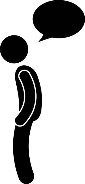 Icônes de pictogramme de figure de bâton de comportement de caractère d'homme humain - Vecteur, image