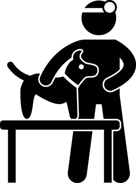 Köpek eğitimi kavramının minimalist vektör illüstrasyonu  - Vektör, Görsel