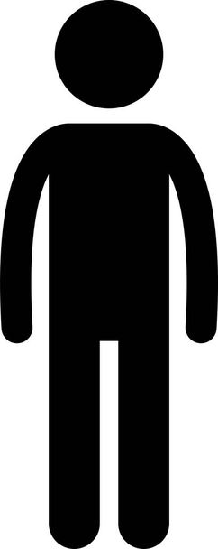 異なるボディサイズと高さのアイコンの人々と男.棒図絵文字は、人間の平均、背の高い、短い、脂肪、および薄い体の数字を示しています。. - ベクター画像
