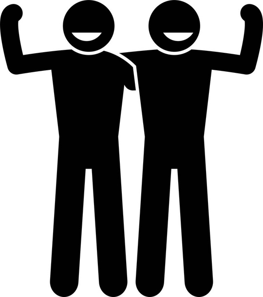 People and Man of Different Body Sizes and Heights Icons. Stick figures pictogram depict average, tall, short, fat, and thin body figures of human. - Vector, Image