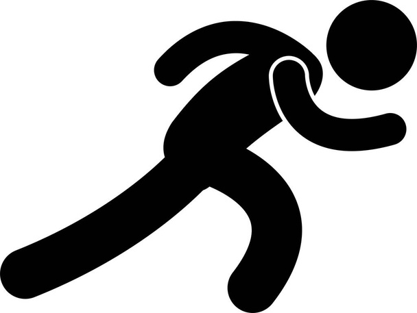 Sport Field and Track Game Athletic Event győztes ünneplés ikon szimbólum jel piktogram - Vektor, kép