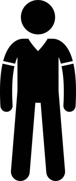 Camisas masculinas, t-shirts e tops. Figuras de vara retratam um conjunto de diferentes tipos de camisas, camisetas e tops. Este design de roupas de moda são desgaste por homens ou homens. - Vetor, Imagem