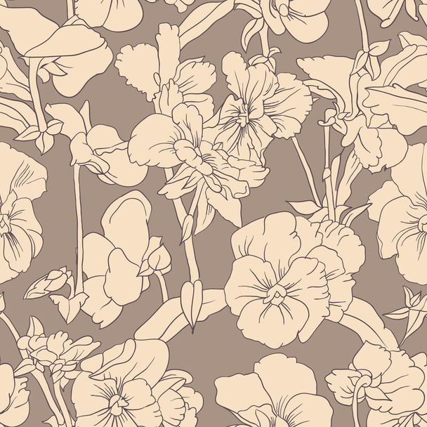 Elegant floral wallpaper - Vector, afbeelding