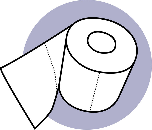 Hand holding and using toilet paper and tissue. Vector illustrations of hand holding, pulling, and getting toilet paper from holder. Finger grabbing a tissue paper from box and package. - Vector, Image