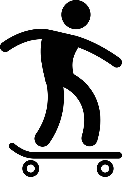Symbol ikony pro bruslení a jízdu na koni - Vektor, obrázek
