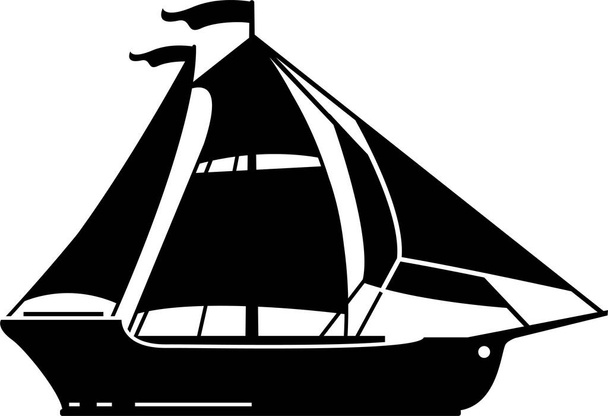 Su taşıma, gemi ve tekne ikonu listesi. Gezi, gemi, yelkenli, yat, vapur, balıkçı teknesi, şişirilebilir, sürat teknesi, scooter, rüzgar sörfçüsü, duba, konteyner gemisi ve tanker sanatı.. - Vektör, Görsel