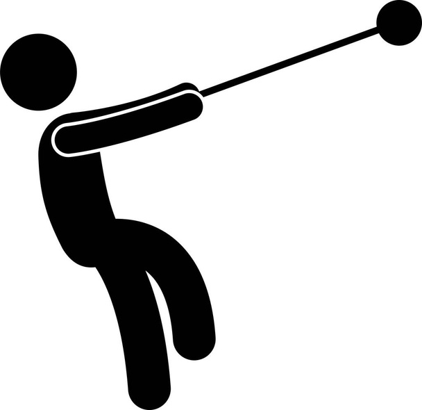 Спортивна гра Поле і доріжка Спортсмени Подія Переможець Святкування Іконка Символ Знак Піктограма
 - Вектор, зображення