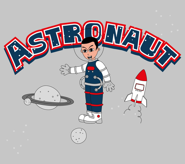 Caricature d'astronaute
 - Vecteur, image