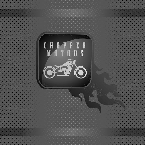 Chopper motorcycle old style label - Vector, Image