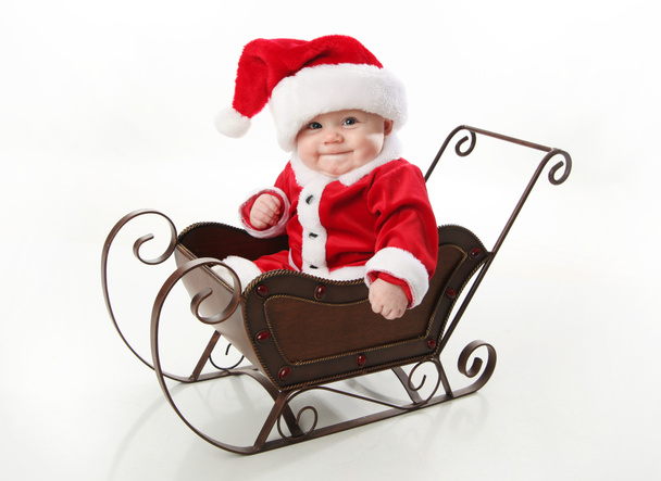 Santa baby ül egy szán - Fotó, kép