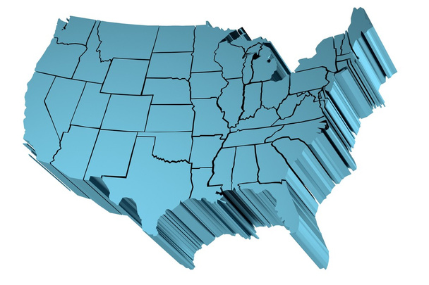Realistinen 3d tehdä USA kartta
 - Valokuva, kuva
