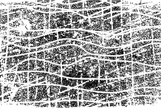 Distressed background in black and white texture with dots, spots, scratches and lines. Abstract vector illustration. - Vector, Image