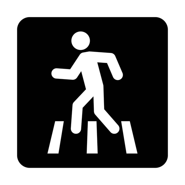Pas d'accès à l'icône de marche pour les piétons signe d'interdiction, illustration vectorielle. Pas de panneau piétonnier . - Vecteur, image