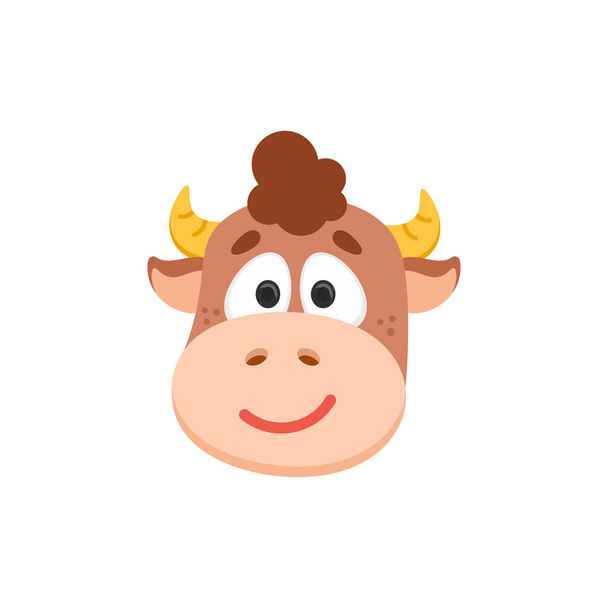 Bull vector character animal symbol new year - Vector, Image