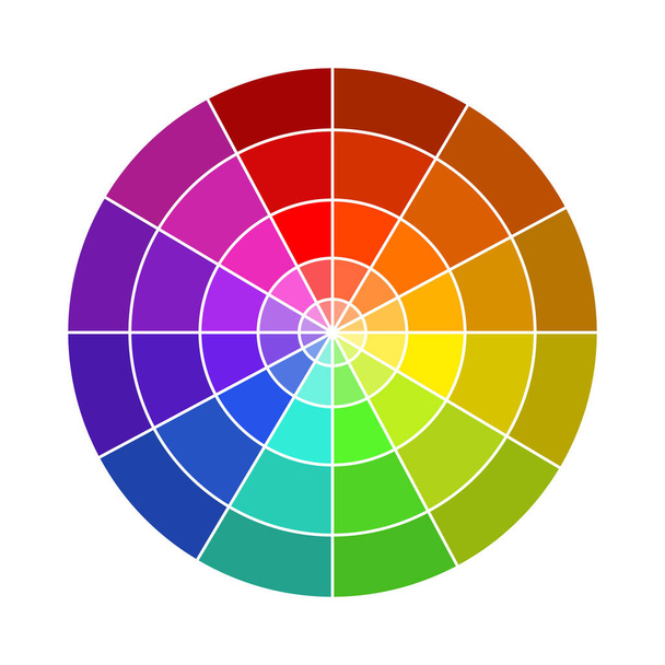 Ilustração vetorial da roda de cores - Vetor, Imagem