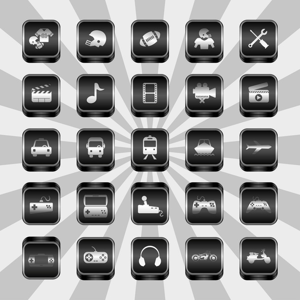 Набор значков кнопки
 - Вектор,изображение