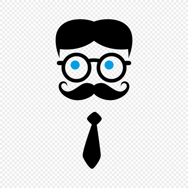 Moustache geek gentleman
 - Vecteur, image