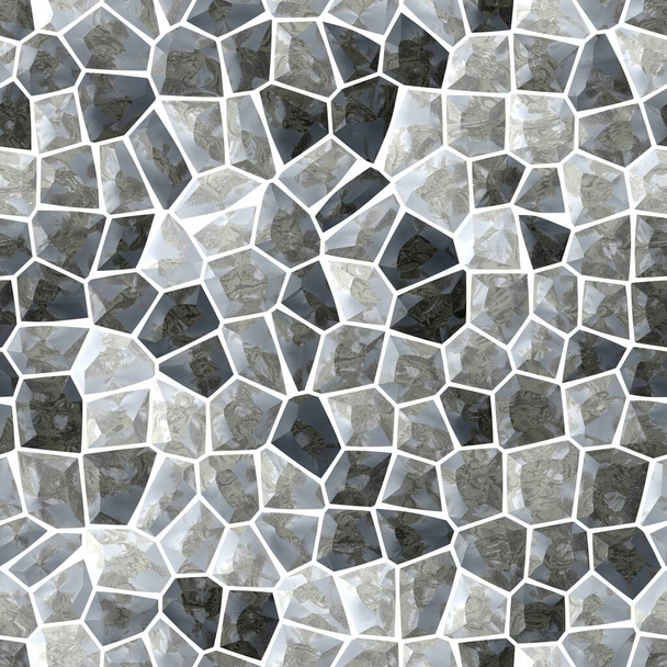 επιφάνεια πάτωμα μαρμάρινο μωσαϊκό μοτίβο αδιάλειπτη τετράγωνο φόντο με λευκό αρμόστοκο - γκρι colo - Φωτογραφία, εικόνα