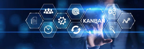 Kanban agile zarządzanie projektami optymalizacja procesów biznesowych - Zdjęcie, obraz
