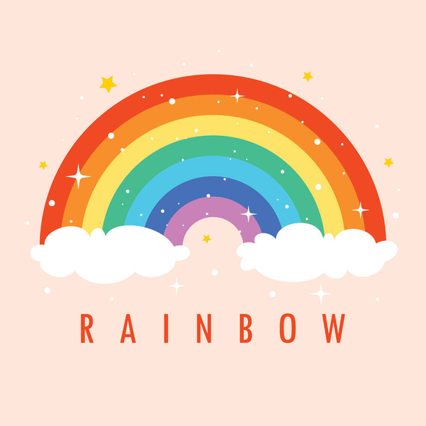 Konzept eines bunten Regenbogens - Vektor, Bild