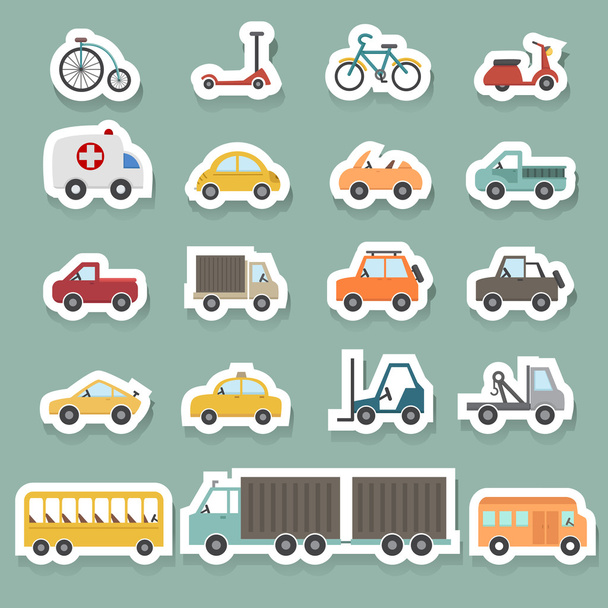 Ikonen des Transportwesens - Vektor, Bild