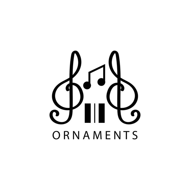Logo musical ornement vectoriel illustration échelles design - Vecteur, image