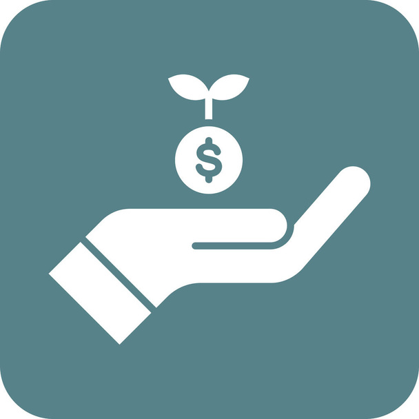 Wachstum, Hand, Geld, Profit-Icon-Vektorbild. Kann auch für Webmarketing verwendet werden. Geeignet für Web-Apps, mobile Apps und Printmedien. - Vektor, Bild
