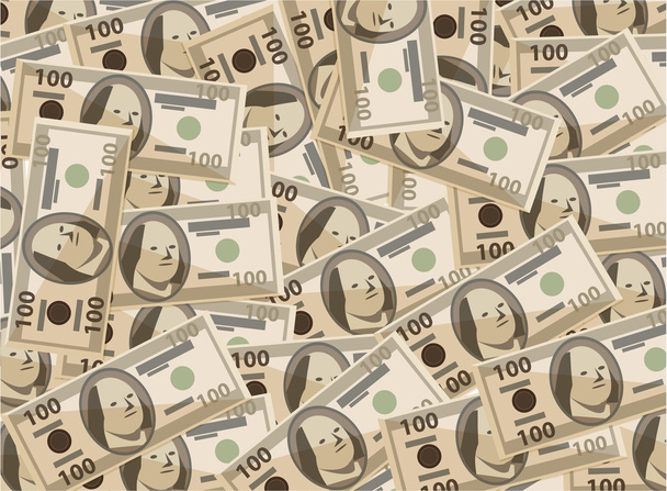 Hintergrund mit stilisierten Dollars - Vektor, Bild