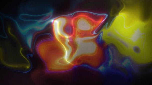 Reflejo de luces de colores parpadeantes en plasma. Fondo abstracto generado por computadora. renderizado 3d - Foto, imagen