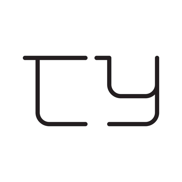 cy ilk harf vektör logo simgesi - Vektör, Görsel