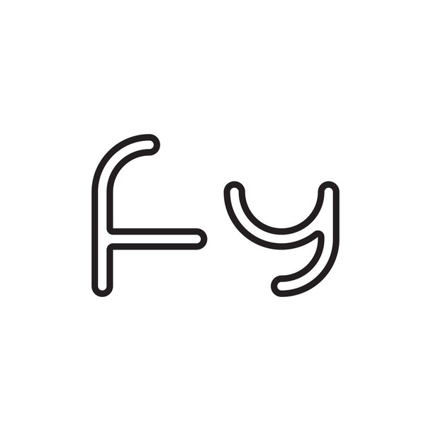 fy kezdőbetű vektor logó ikon - Vektor, kép