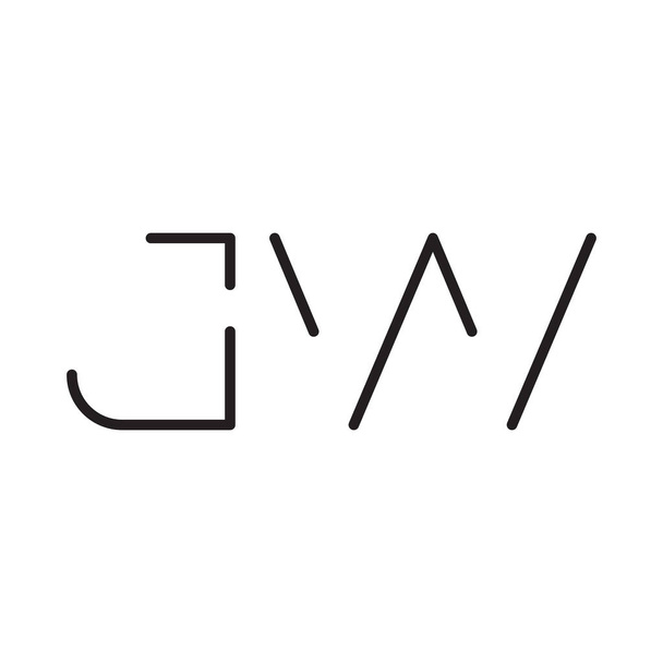 jw Anfangsbuchstabe Vektor Logo Symbol - Vektor, Bild