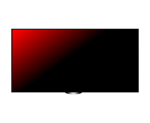 TV képernyő hd piros - Vektor, kép