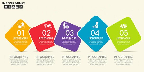 Timeline infographics σχεδιαστικό πρότυπο με 10 επιλογές, διάγραμμα διαδικασίας, διάνυσμα eps10 εικονογράφηση - Διάνυσμα, εικόνα