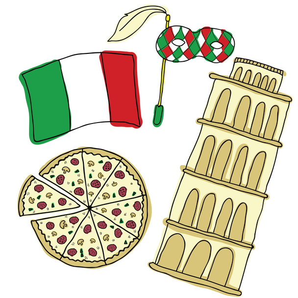 Vector symbols of Italy - Vektor, kép