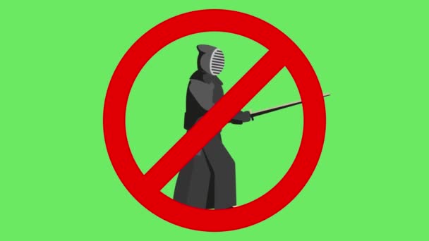 nincs harc, nincs harci tábla közelről egy zöld képernyős animáció - Felvétel, videó